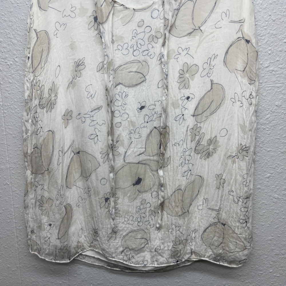 Carla Conti Silk Floral Top Womens Small Party Cocktail Formal Elegant Feminine - Picture 4 of 8
